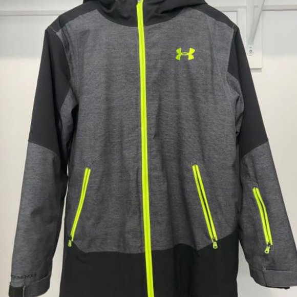 Under Armour Boys' Castlerock Winter Jacket, Kids', Waterproof, Fluorescent - Picture 9 of 9